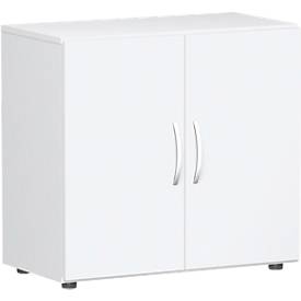 Vleugeldeurkast PALENQUE, 2 ordnerhoogten, B 800 x D 420 x H 752 mm, wit