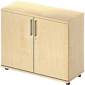 Schäfer Shop Genius Vleugeldeurkast TETRIS WOOD - B 1000 x D 421 x H 800 mm - 2 OH - hoogte inclusief glijders - ahorn decor - ons merk 