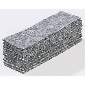 Vliestücher für Tafelwischer 89121, 45 x 145 mm, grau, 10 Stück