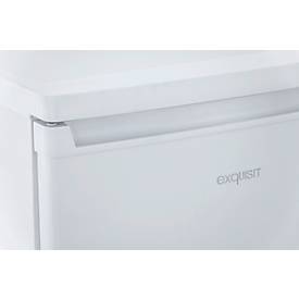 Vollraumkühlschrank exquisit KS16-4-E-040E, 100 W, 109 l, 40 dB, 2 Fächer/1 Kühlfach/1 Frischefach/3 Türfächer, B 550 x T 570 x H 855 mm, weiß