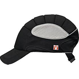 VOSS Anstoßkappe Cap, EN 812:2013-04, Textil schwarz, Größe 52-60 cm, reflektierende Paspeln