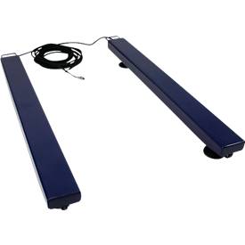 Wägebalken Adam AELP-1000, Wägebereich 200 g-1000 kg, mit Rädern und Griffen, B 120 x T 1330 x H 85 mm, Stahl, blau