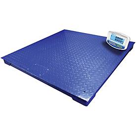 Wägebrücke ae ADAM PT 110, mit GK-Plus Anzeigegerät, Ablesbarkeit 200 g/Wägebereich bis 1000 kg, RS-232, Netz-/Akkubetrieb, Plattform B 1000 x T 1000 mm