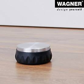 Wagner Bodentürstopper BIG DISK STEEL EH 5210, Zinkdruckguss, Ø 95 x H 43 mm, 0,81 kg, schwarz/silber