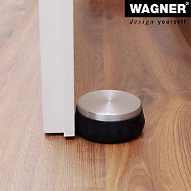 Wagner Bodentürstopper BIG DISK STEEL EH 5210, Zinkdruckguss, Ø 95 x H 43 mm, 0,81 kg, schwarz/silber