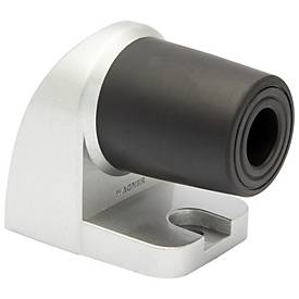 Wagner Bodentürstopper HOOK EH 5000, Zinkdruckguss, 60 x 35 x 50 mm, zum Schrauben, für schwere Türen, alusilber/schwarz