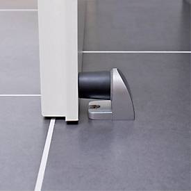 Wagner Bodentürstopper HOOK EH 5000, Zinkdruckguss, 60 x 35 x 50 mm, zum Schrauben, für schwere Türen, alusilber/schwarz