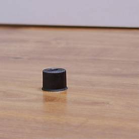 Wagner Bodentürstopper VULKANO SMALL EH 5233, Schraubmontage, Elaston, Ø 35 mm, Höhe 24 mm, schwarz