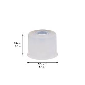 Wagner Bodentürstopper VULKANO SMALL EH 5233, Schraubmontage, Elaston, Ø 35 mm, Höhe 24 mm, transparent