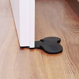 Wagner Türstopper 3STOP EH 6988, Kunststoff, rutschfest, Ø 110 mm, H 19 mm, flexibel, bodenschonend, schwarz