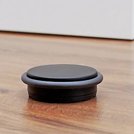 Wagner Türstopper BIG DISK BLACK, Stahl, pulverbeschichtet, Ø 100 x H 30 mm, mobil, rutschfest, schwarz, 0,74 kg
