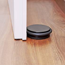 Wagner Türstopper BIG DISK BLACK, Stahl, pulverbeschichtet, Ø 100 x H 30 mm, mobil, rutschfest, schwarz, 0,74 kg
