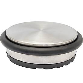 Wagner Türstopper BIG DISK STEEL EH 5064, Stahl pulverbeschichtet, Ø 100 mm, 0,74 kg, edelstahlsilber/schwarz, zum Stellen