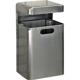 Wand-Abfallbehälter, 35 Liter, Edelstahl