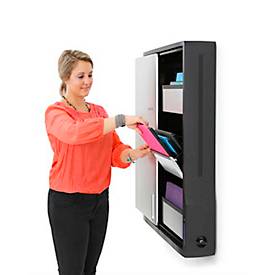 Wand-Ladeschrank ergotron® Zip12, bis 12 Geräte, kompatibel mit vielen Note- & Chromebooks bis 12', 3 Fächer, B 669 x T 115 x H 905 mm