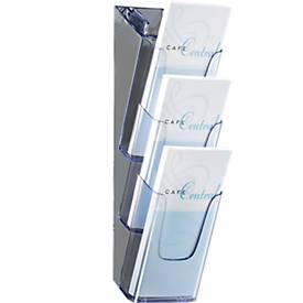 Wand-Prospekthalter, 3 Fächer, DIN lang