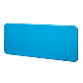 Image of Wandabsorber, B 1400 x H 600 mm, Stärke 22 mm, inkl. Montagematerial, stoffbespannte MDF-Platte mit innenliegender Mineralwolle, blau, 2 Stück