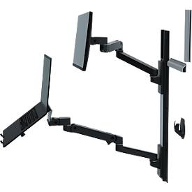 Wandarbeitsplatz Ergotron LX Pro, Tastaturablage und Monotorhalterung, bis 34″, neig-/schwenk-/drehbar, höhenverstellbar, VESA, Metall, schwarz