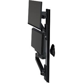 Wandarbeitsplatz Ergotron LX Pro, Tastaturablage und Monotorhalterung, bis 34″, neig-/schwenk-/drehbar, höhenverstellbar, VESA, Metall, schwarz