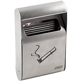 Wandascher Probbax, Volumen 1,5 l, Abflussöffnungen, herausnehmbarer Inneneimer und Dach, B 152 x T 64 x H 255 mm, Edelstahl, edelstahlfarben