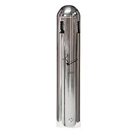 Wandascher Probbax, Volumen 1,8 l, mit Trichter, verschließbar, mit Dach, B 102 x T 110 x H 500 mm, Edelstahl, edelstahlfarben