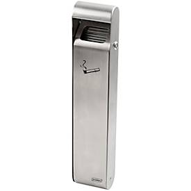 Wandascher Probbax, Volumen 3 l, Abflussöffnungen, herausnehmbarer Inneneimer und Dach, B 100 x T 64 x H 500 mm, Edelstahl, edelstahlfarben