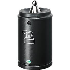 Wandascher VAR, mit Wandhalterung, aus Stahlblech, 15 Liter