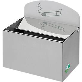 Wandascher VAR, rechteckig, mit Schild, Edelstahl, 0,4/0,8 l, B 140 x T 98 x H 160 mm/B 200 x T 125 x H 200 mm