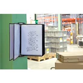 Wandelement Tarifold PRO, mit 10 Tafeln, DIN A4, magnet. Befestigungssystem, Metalldrehzapfen