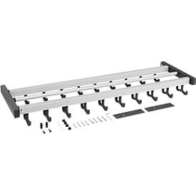 Wandgarderobe, 10 Doppel-, 9 Einzelhaken, Hutablage