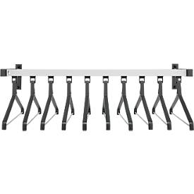 Wandgarderobe, 10 Kleiderbügel, Hutablage