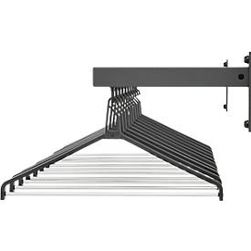 Wandgarderobe, 10 Kleiderbügel, Hutablage