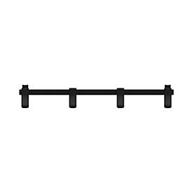 Wandgarderobe Functionals JUST 50 Raven Black, 8 Haken, bis 10 kg, Aluminium und Kunststoff, schwarz