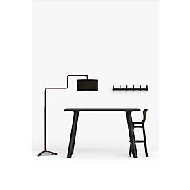 Wandgarderobe Functionals JUST 90 Raven Black, 12 Haken, bis 10 kg, Aluminium und Kunststoff, schwarz