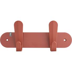 Wandgarderobe Functionals KROK HJH 30 Maroon Red, 4 Haken, bis 10 kg, B 300 mm, Stahl und Kunststoff, rot