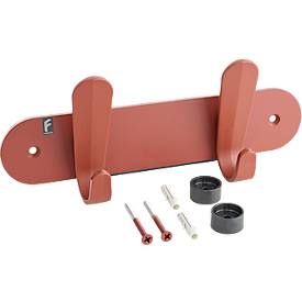 Wandgarderobe Functionals KROK HJH 30 Maroon Red, 4 Haken, bis 10 kg, B 300 mm, Stahl und Kunststoff, rot