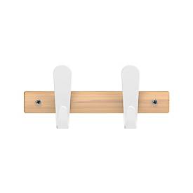 Wandgarderobe Functionals STICKS HJH 30, 4 Haken, bis 10 kg, Holz und Kunststoff, Eiche-Natur/weiß