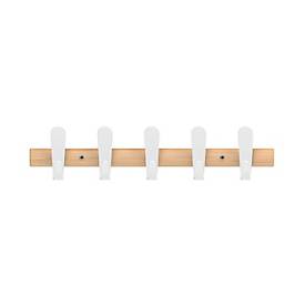 Wandgarderobe Functionals STICKS HJH 60, 10 Haken, bis 10 kg, Holz und Kunststoff, Eiche-Natur/weiß
