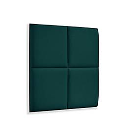 Wandpaneele m. Magnetbefestigung, B 604 x T 604 x H 47 mm, versch. 4 Square-Design, tannengrün