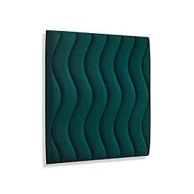Wandpaneele m. Magnetbefestigung, B 604 x T 604 x H 47 mm, versch. Waves-Design, tannengrün