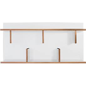 Wandplank Bern, B 900 x D 230 x H 450 mm, MDF-plaat, mat gelakt, wit