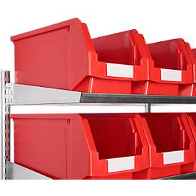 Wandregal Schäfer Shop Select, 5 Böden, mit 15 Sichtlagerkästen SSI Schäfer Serie PROFI LF 322, L 1000 x B 640 x T 300 mm