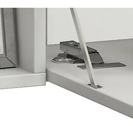 Wandschreibtisch Wandila, ideal für das Home Office, ausklappbare Tischplatte & 7 Fächer, B 900 x T 200/670 x H 600 mm, Holz, weiß