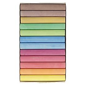 Wandtafelkreide Westcott, mehrfarbig, staubarm, leicht abwaschbar, 12 x 84 mm, 12 Stück
