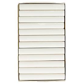 Wandtafelkreide Westcott, weiß, staubarm, leicht abwaschbar, 12 x 84 mm, 12 Stück