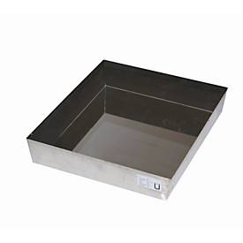 Wannenboden Standard für asecos Sicherheitsschränke der Q30, Q90, S90 und K90 Serie, Edelstahl 1.4301, B 442 x T 457 x H 70 mm, 11,5 l, bis 150 kg