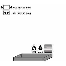 Image of Wannenboden Standard für asecos Sicherheitsschränke der Q30, Q90 und S90 Serie, Edelstahl 1.4301, B 742 x T 507 x H 83 mm, 22 l, bis 150 kg