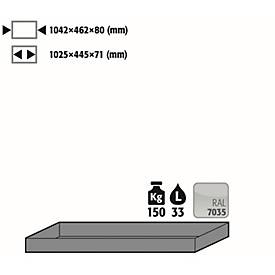 Image of Wannenboden Standard für asecos Sicherheitsschränke der Q30, Q90 und S90 Serie, Stahlblech, lichtgrau, B 1042 x T 462 x H 80 mm, 33 l, bis 150 kg