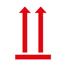 Warnaufkleber Avery Zweckform „Oben“, hohe Leuchtkraft, 200 Stück, rechteckig