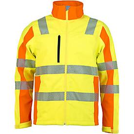 Warnschutz-Softshelljacke "Tom", gelb/orange, 3XL